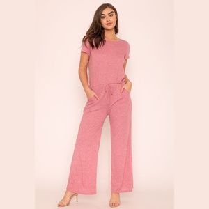 Women's Size Short Sleeve Jumpsuit w/ Pocket